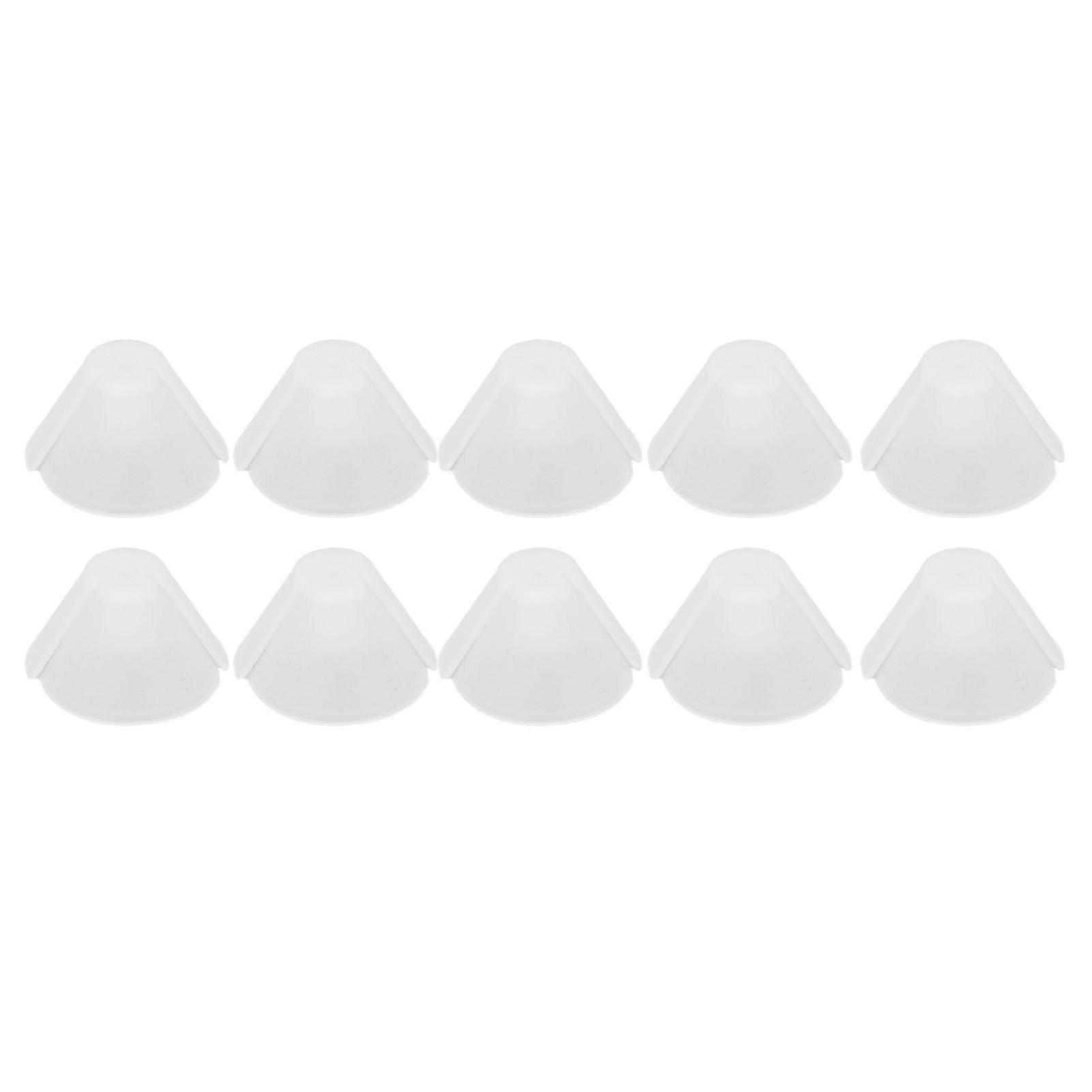 10pcs Hearing Amplifier Ear Plugs Flexible Horn Shaped Silicone Hearing Amplifier Eartip Transparent White