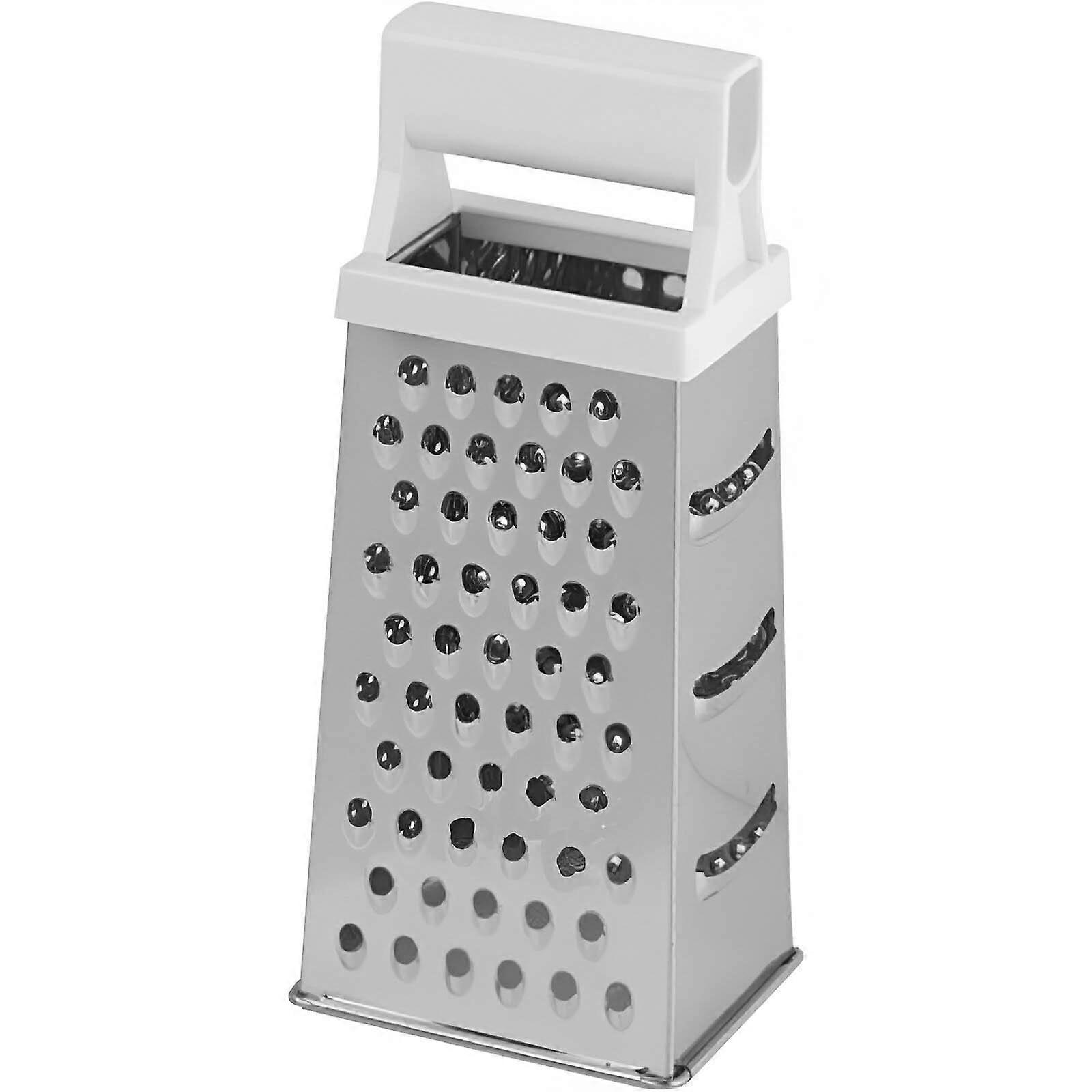 Stainless Steel Vegetable Grater with Durable Handle, White / Gray