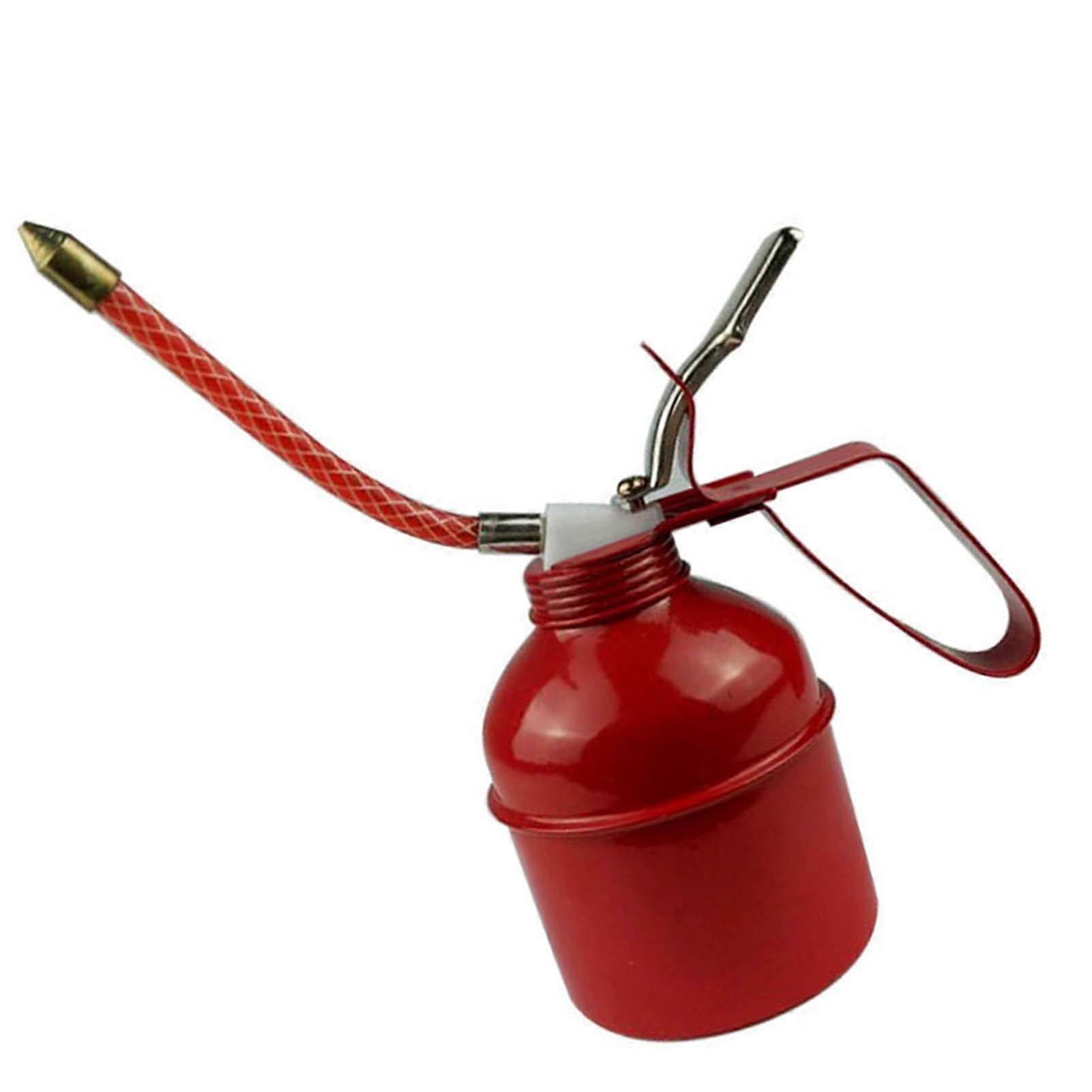 Red Lever Oiler Can 400ml Iron Oil Container for Machinery and Vehicles - Durable & Handy Maintenance Tool