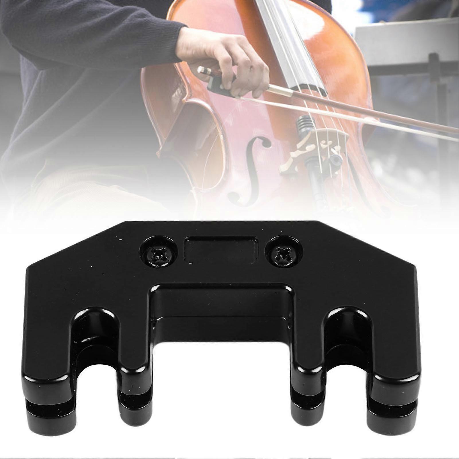 Cello Practice Mute Metal Silencer Adjustable BA37 Black 1 Pc