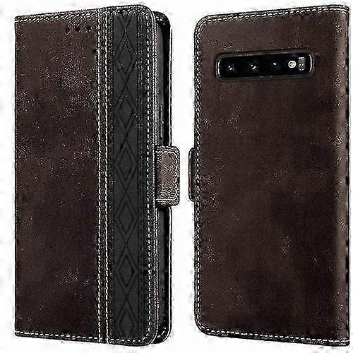Magnetic Closure Leather Case for  Galaxy S10, RFID Blocking & Slim Fit Design