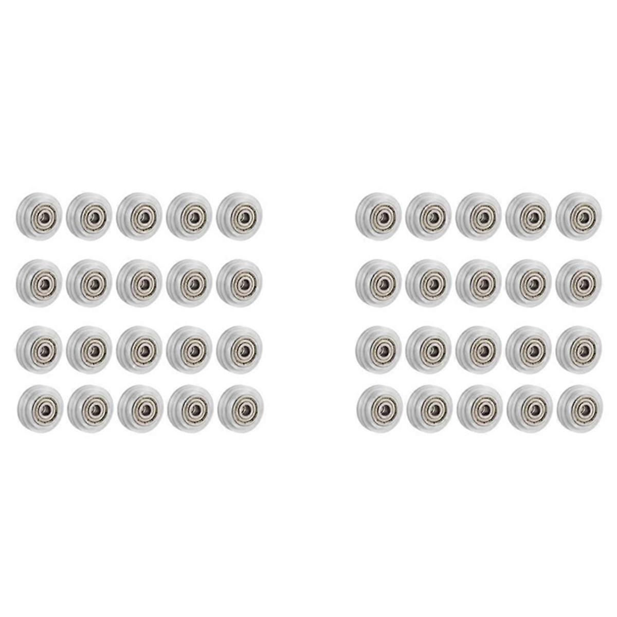40Pcs 3D Printer Clear Polycarbonate Wheel Plastic Pulley Linear Bearing for -10 S5 3 Pro Printer