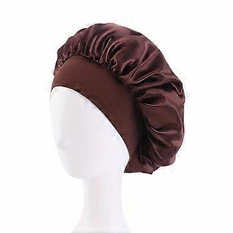 Women's satin sleeping cap, elastic, isolates hair from pillow friction