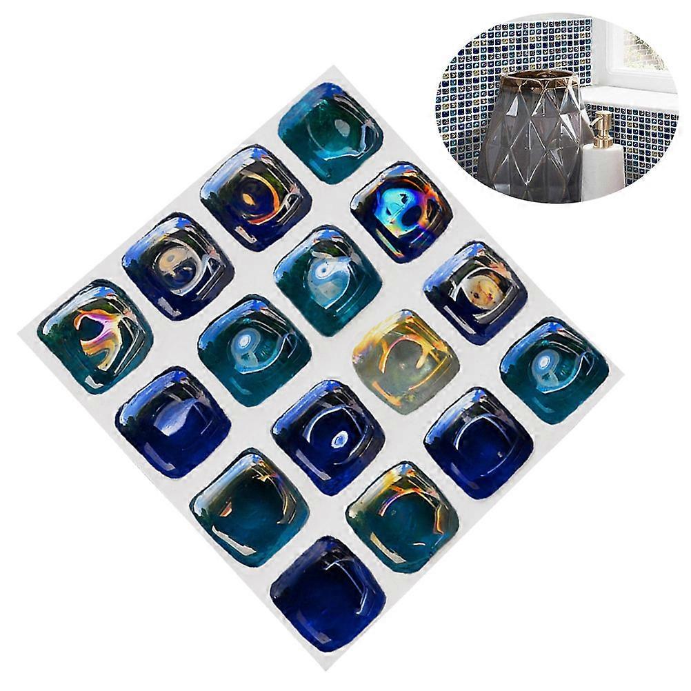 Adhesive Tiles for Bathroom Mosaic Tile Simple and Elegant Style Home Renovation 3.9×3.9×0.1in Moisture Resistant 18Pcs