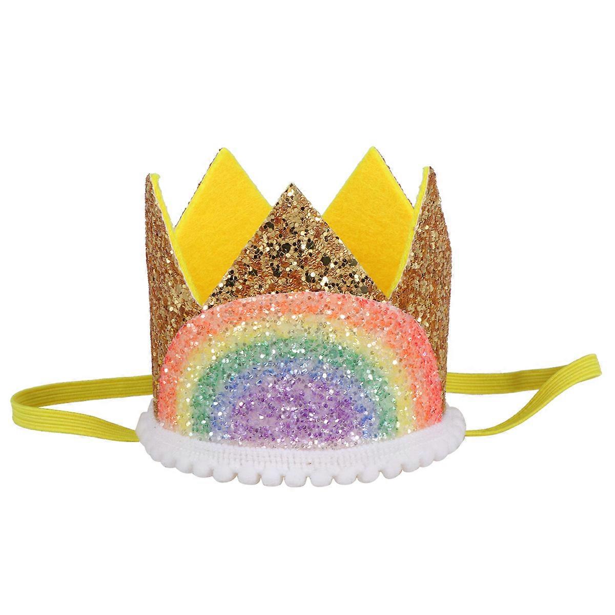 Kids Birthday Crown Hat Fabric Party Decor Lightweight Durable Proper Size for Photos