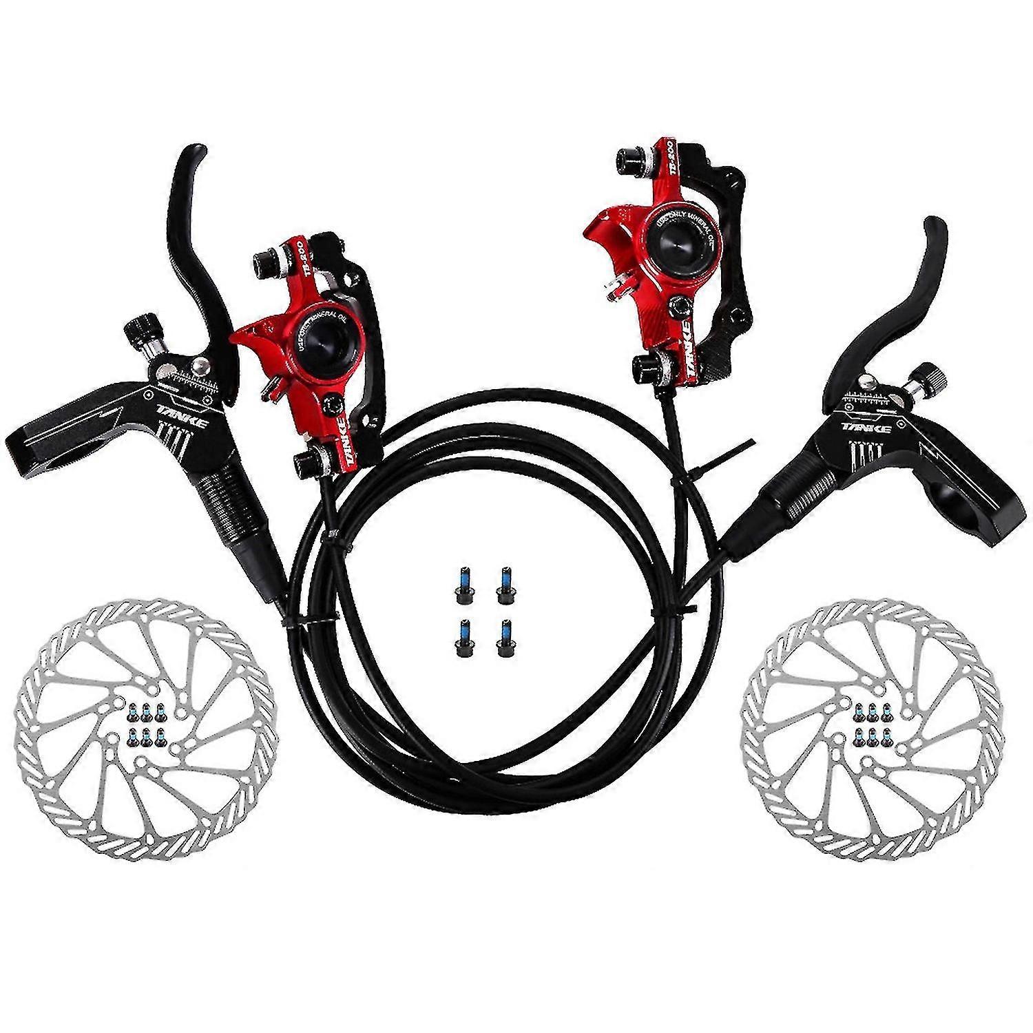 Bicycle Hydraulic Disc Brakes Front Rear Calipers Set for MTB Mountain Bike Left Right Brake Lever K