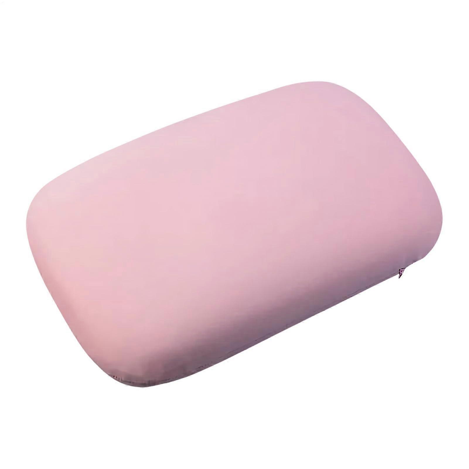 Camping Pillow Memory Foam Ergonomic, Breathable Cooling Headrest For Backpacking, Flight, Hotel, Home Pink