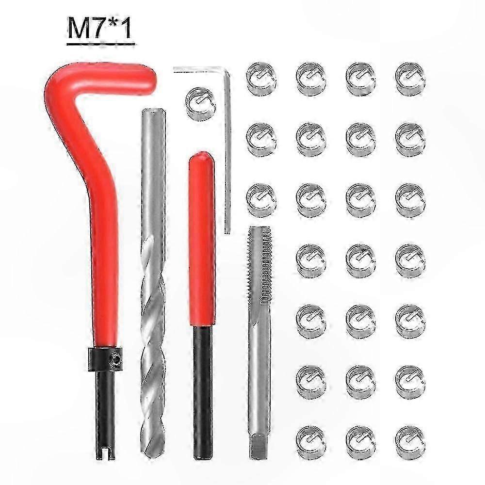 30Pcs Thread Repair Kit Metric M3 M4 M7 M9 M11 Helical Coil Insert Tool Set M11x1.5 P202411261227