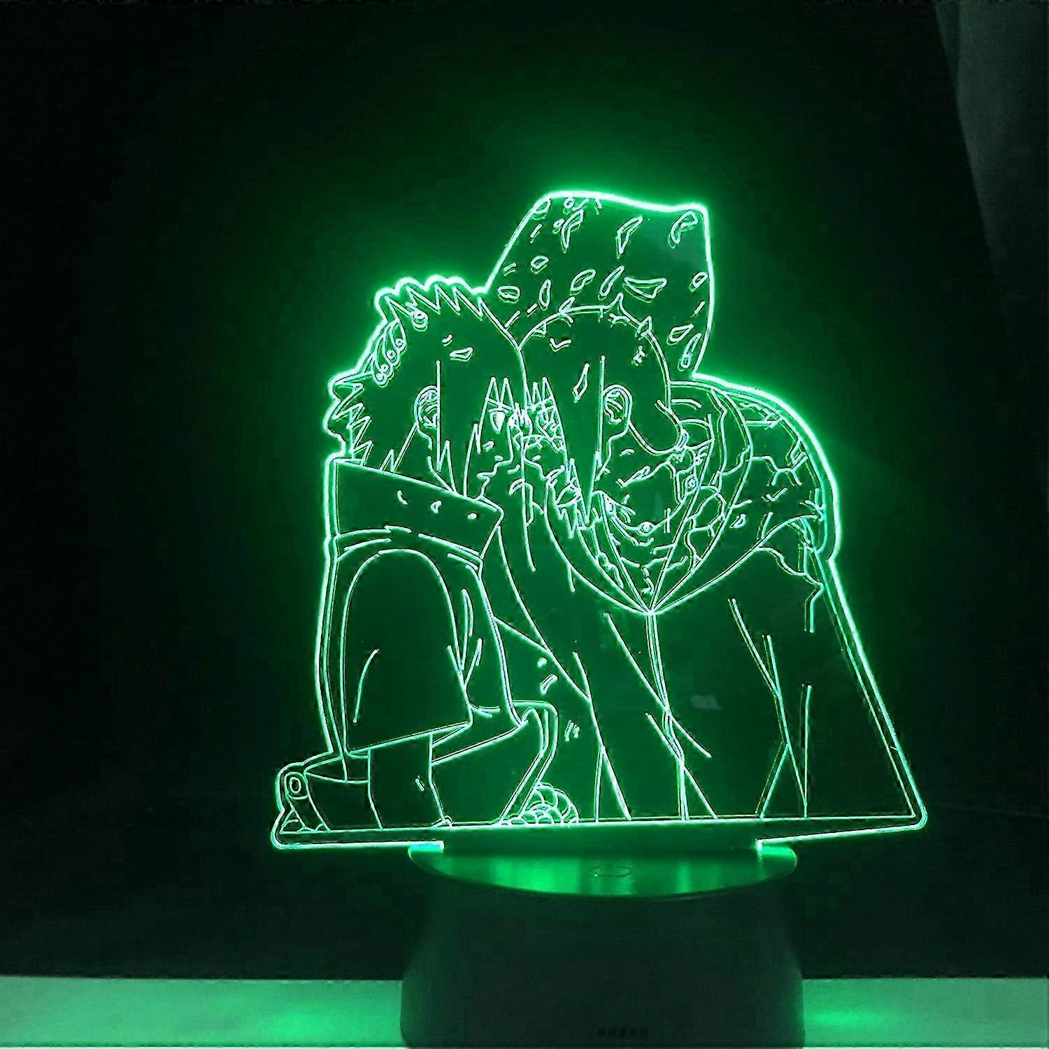 Cool Things for Bedrooms Naruto Stuff 3D Visual Lamp Touch LED Table Desk Lamp 16 Color Changing Desk Night Light