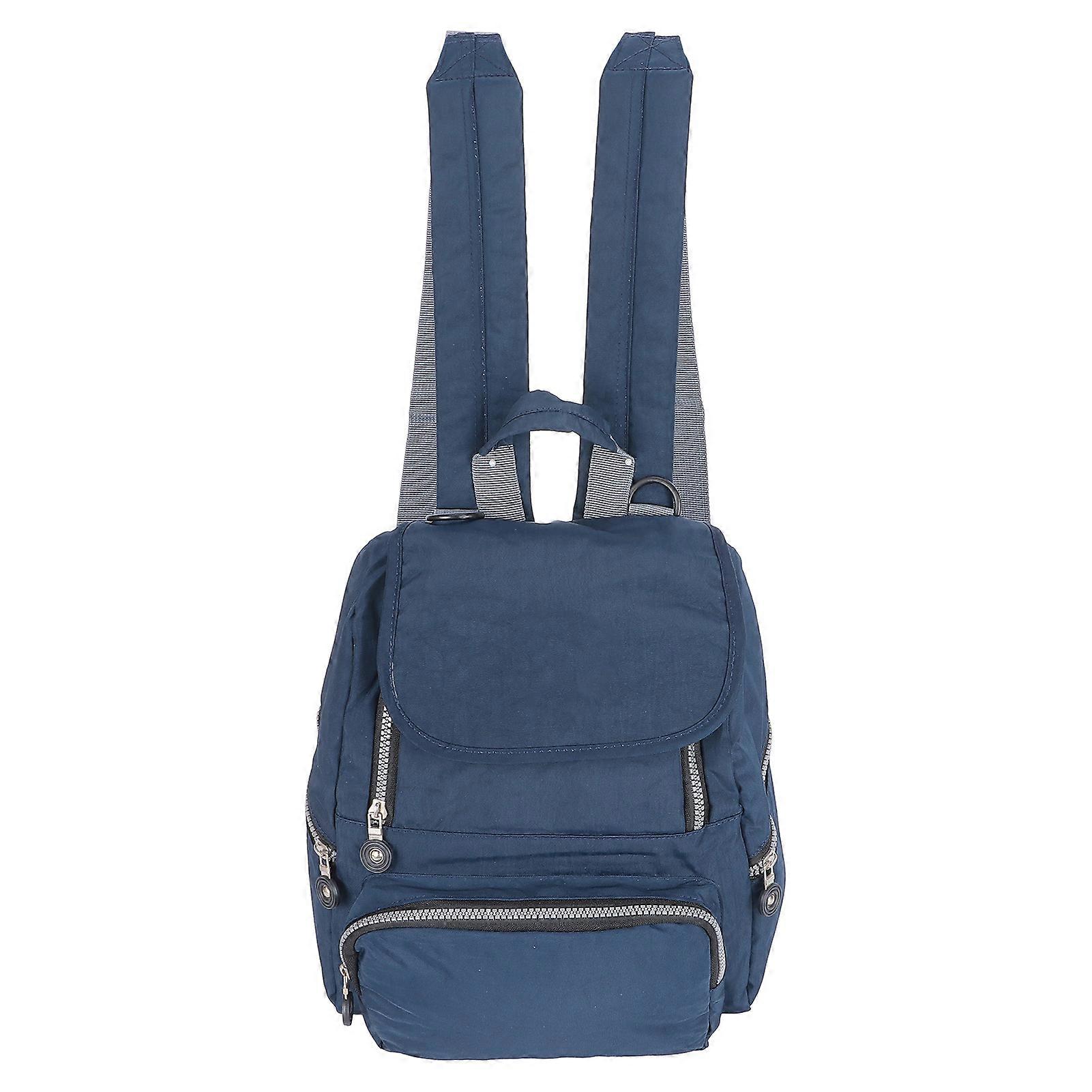 Multi-Functional Navy Blue Waterproof Nylon Diaper Bag Backpack