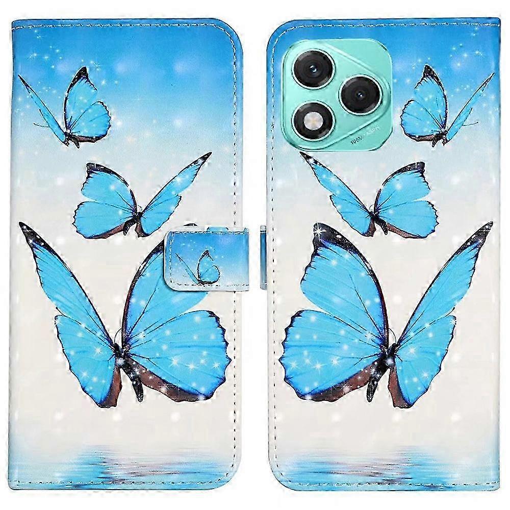 3D Creative Pattern PU Leather Stand Case for Honor 400 Lite 5G Phone Cover