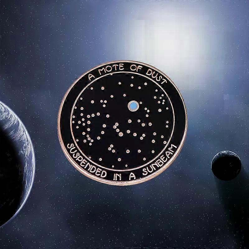Carl Sagan Pale Blue Dot Badge A Mote of Dust Suspended In A Sunbeam Brooch Earth Space Science Art Enamel Lapel Pin