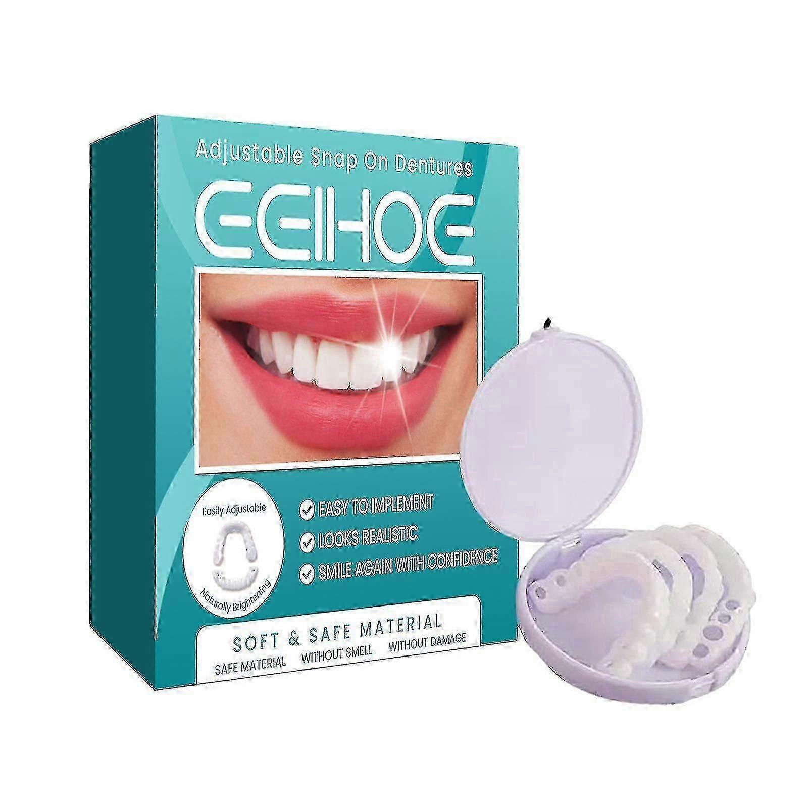 Eelhoe Adjustable Snap-on Dentures Temporary Teeth Repair Kit Correct Denture Alignment For Temporary Teeth Replacement -3006265286422