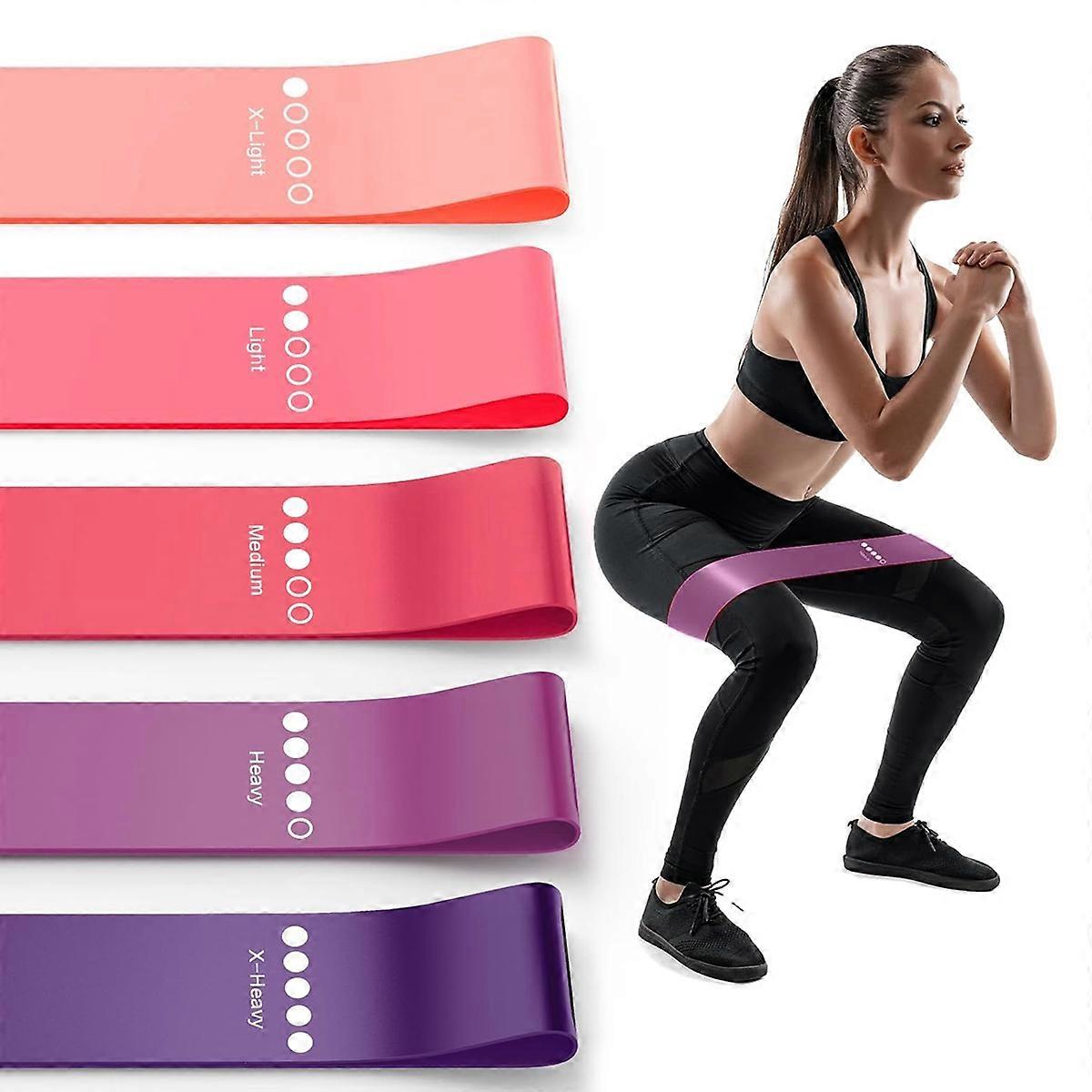 Resistance Bands for Working Out, Elastic Exercice Loop Bands for Physical Therapy, Yoga Set of Stretch Bands A