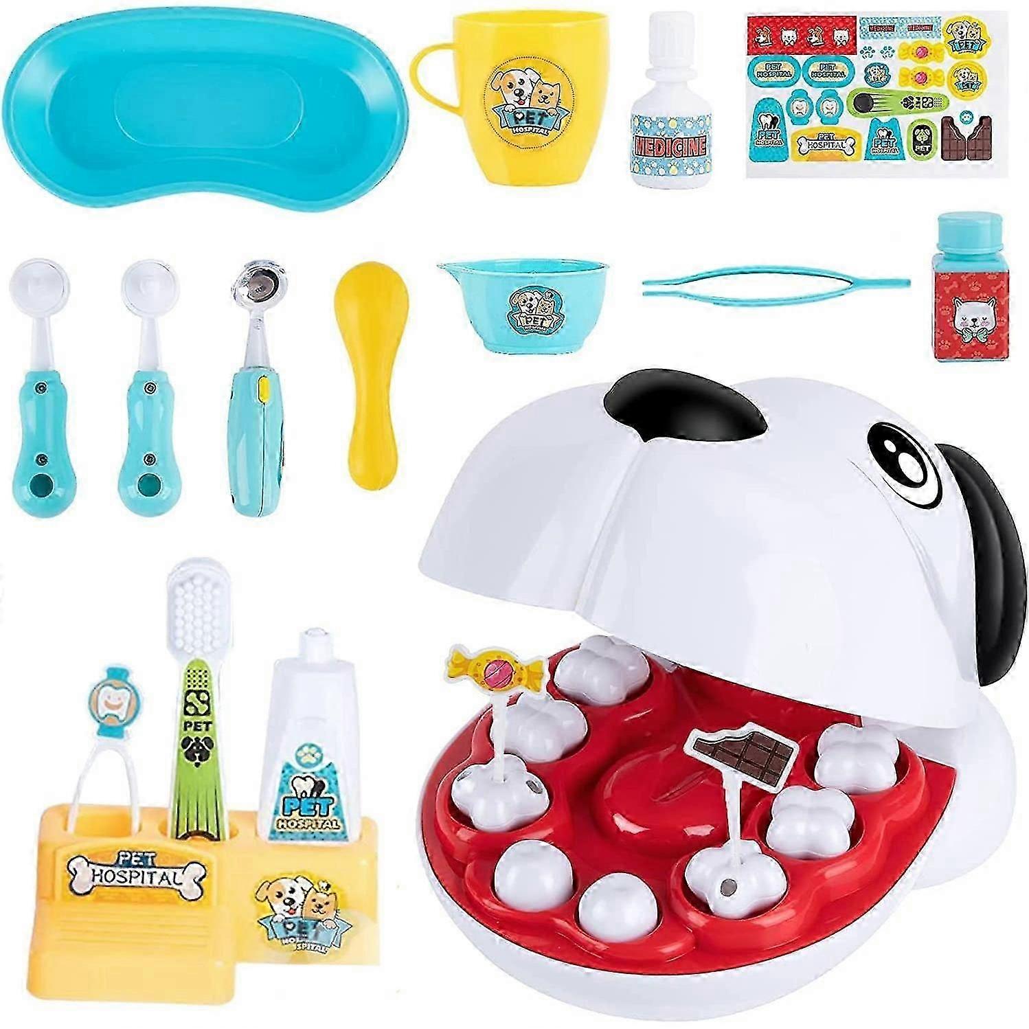 17 Pieces Doctor Kit Toys for Toddlers Dentist Medical Set Role Play Toy
