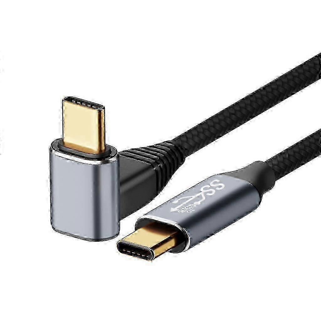 100W Fast Charging USB C to Type-C Cable - 90 Degree Right Angled for European Market 2025
