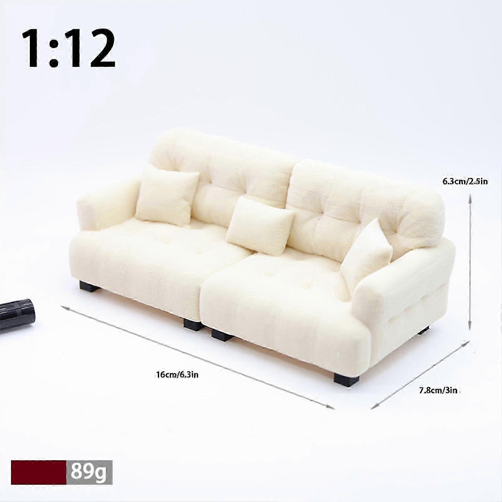 Miniature Sofa Miniature Toy Model Kids Pretend Play Toy Modern Realistic with
