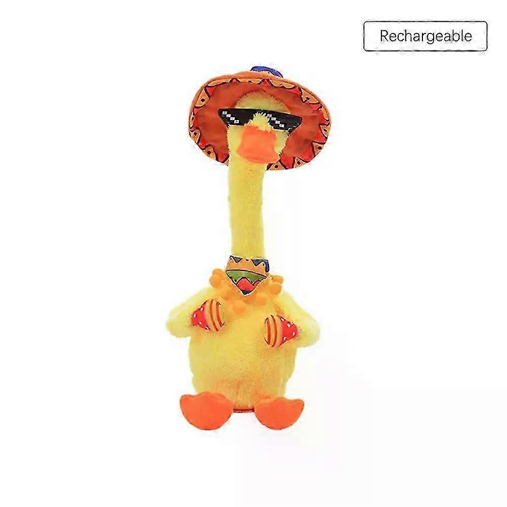 Dancing Duck Plush Toy Electronic Shake Dance With The Plush Cute Early Childhood Education Toy Home Decor Learn To Speak Shine 2025