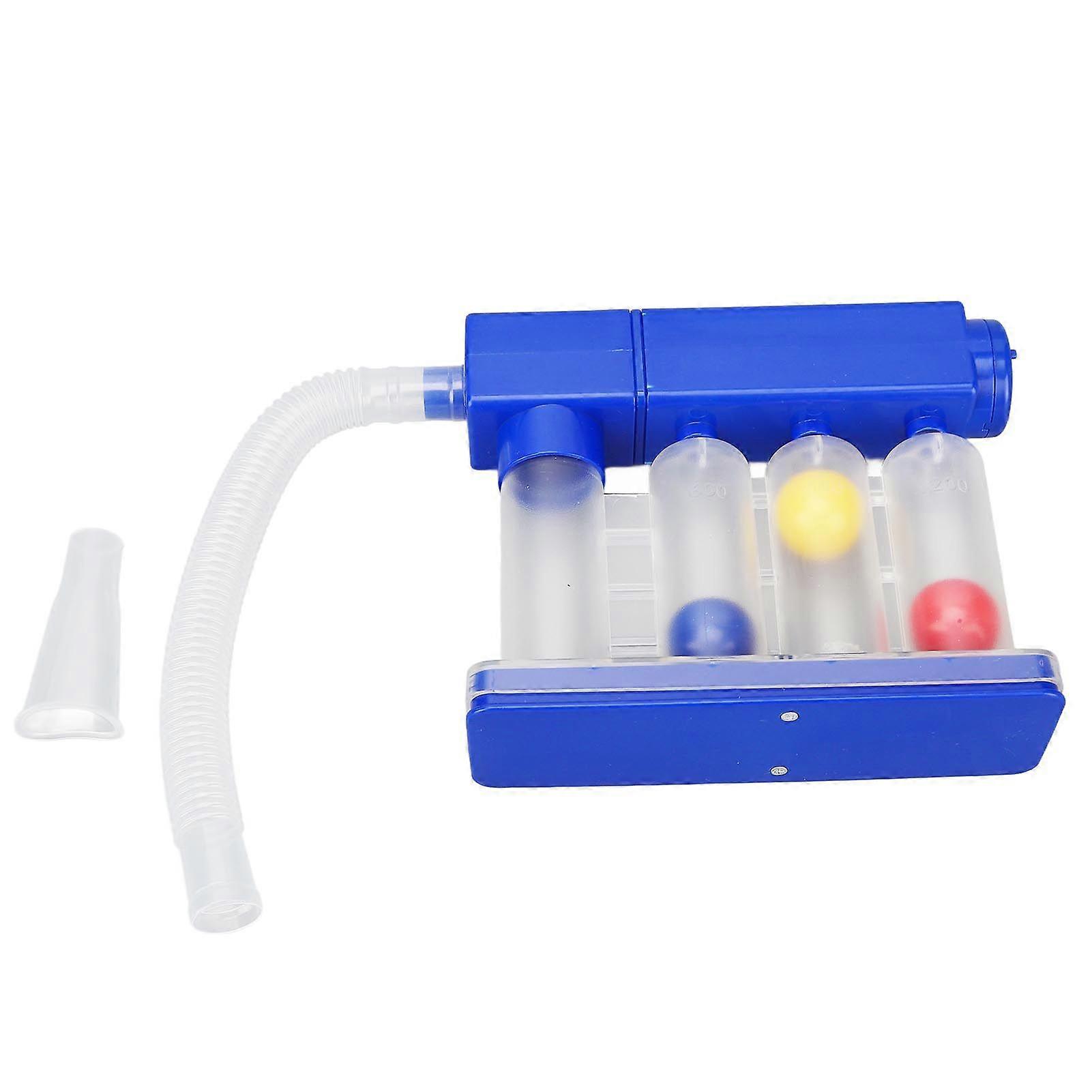 Deep Breathing Lung Exerciser 3 Color Coded Balls 600cc To 1200cc Clear Breath Measurement System
