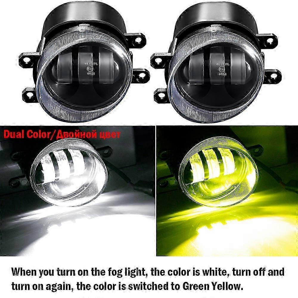 Applicable 2 X Car Fog Light Assembly For Toyota Yaris (_p9_) Hatchback 2005-2014 30w 6000lm Led Fog Lamp Daytime Running Light Drl 12v