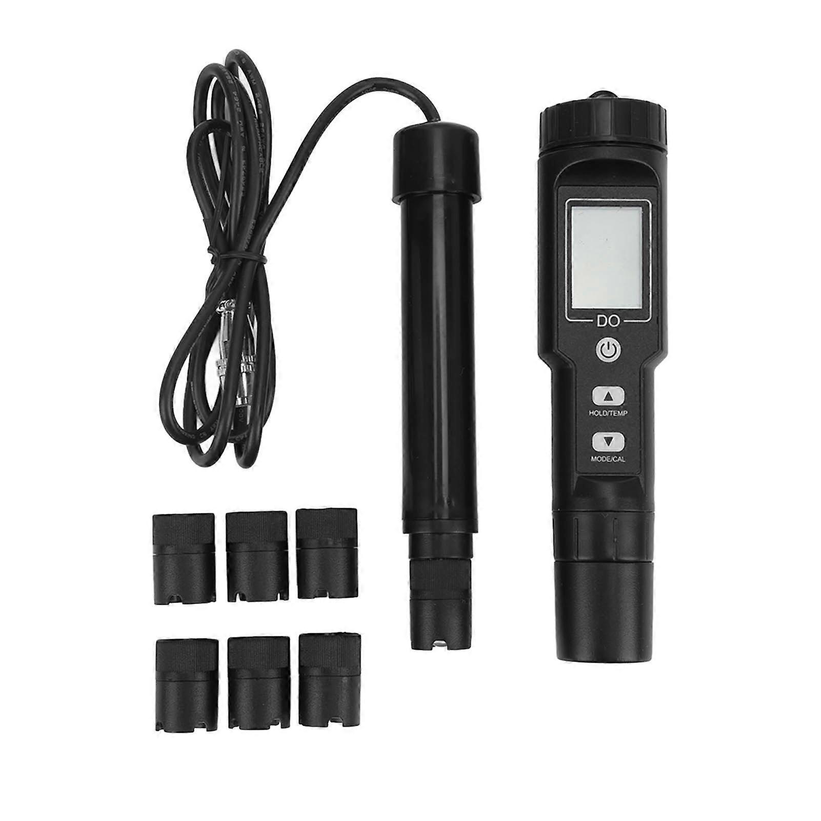 Compteur d'oxygène dissous numérique portable DO9100 avec détecteur de température pour aquarium et piscine, rétroéclairage