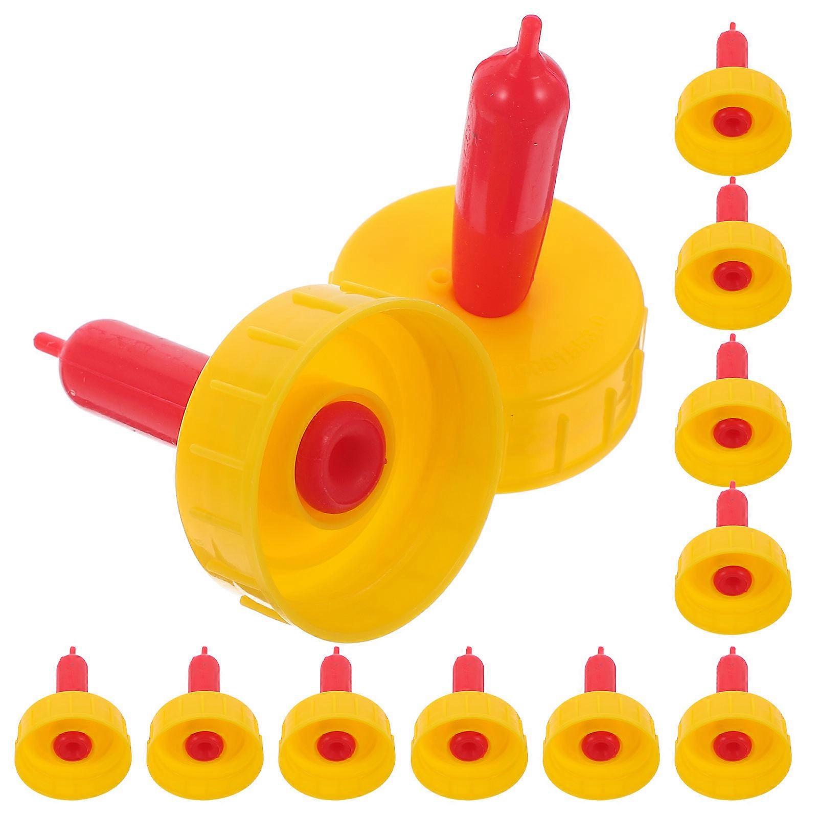 Livestock Feeding Nipple for Calf Milk Drinking Farm Use Yellow Pp 25Pcs