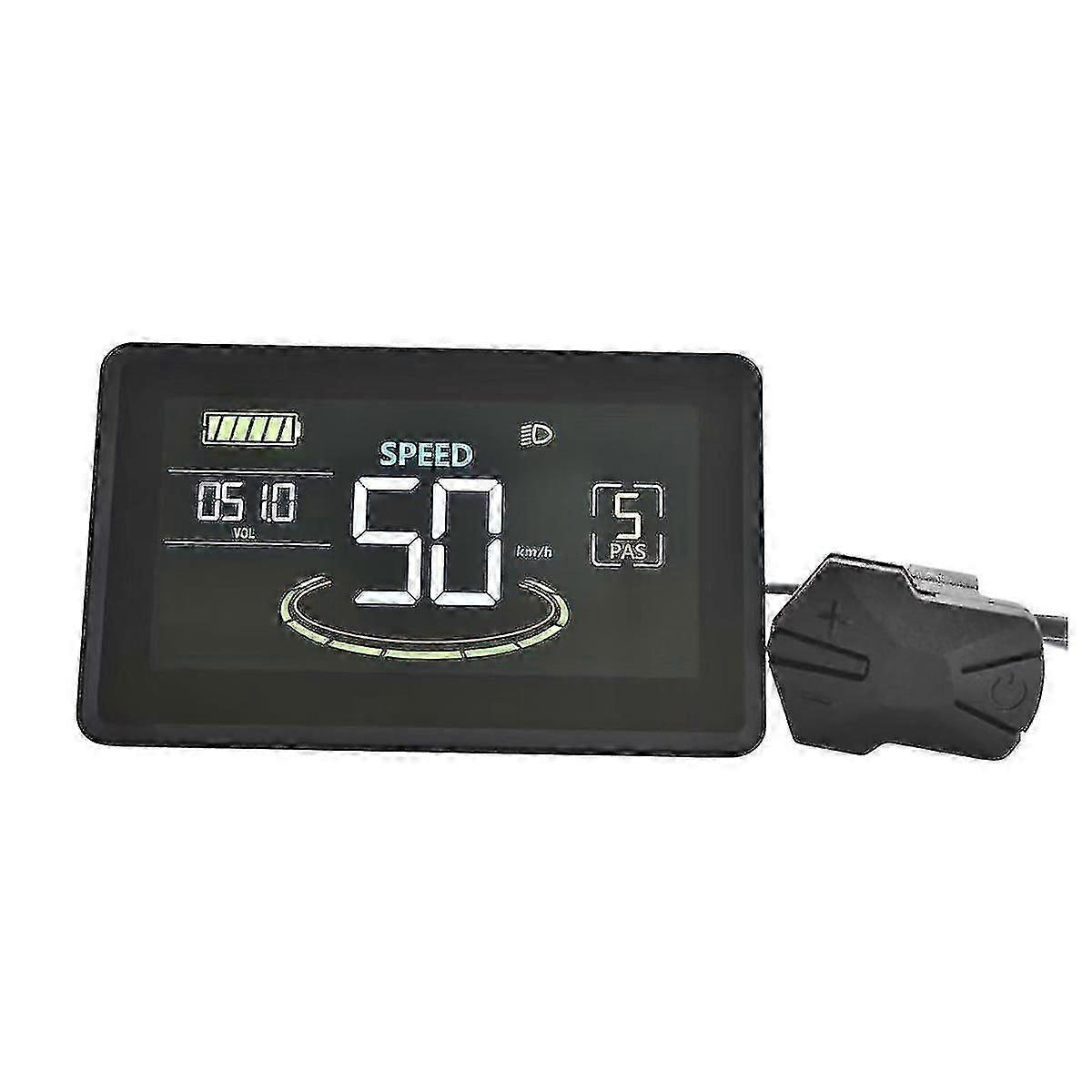 H6c elektrisk cykel lcd-displaymätare 24v-60v e scooter lcd-panel färgskärm med usb uart för elektrisk cykel (6pin)