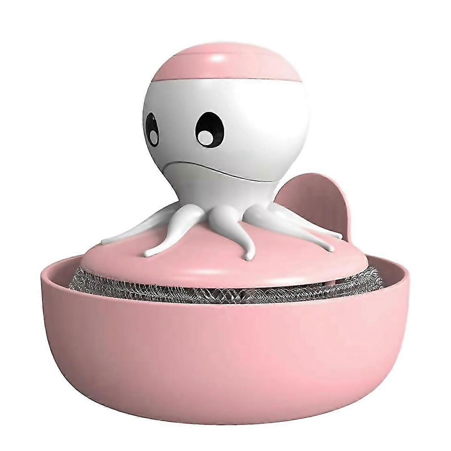 For Octopus Steel Wire Ball Replaceable Brush Head Cleaning Tools Pink