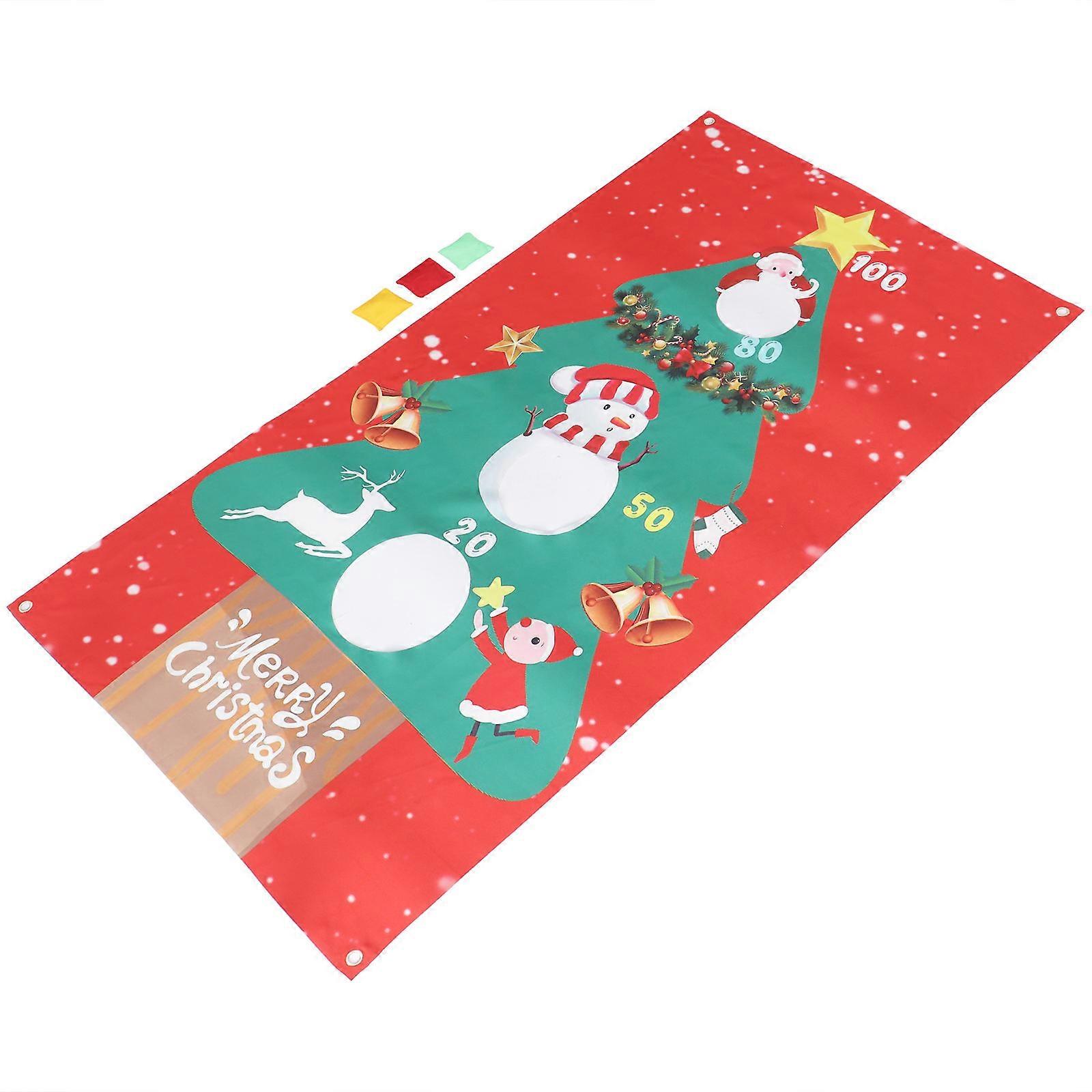 Party Carnival Game Christmas Tree Toss Banner Toys For Children Assorted Color Promoting Affection 1Pack