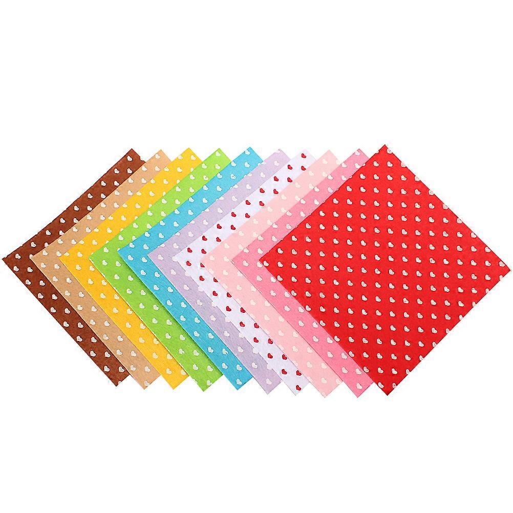 Nonwoven Fabric Material with Heart Pattern for DIY 10Pcs Craft Accessories