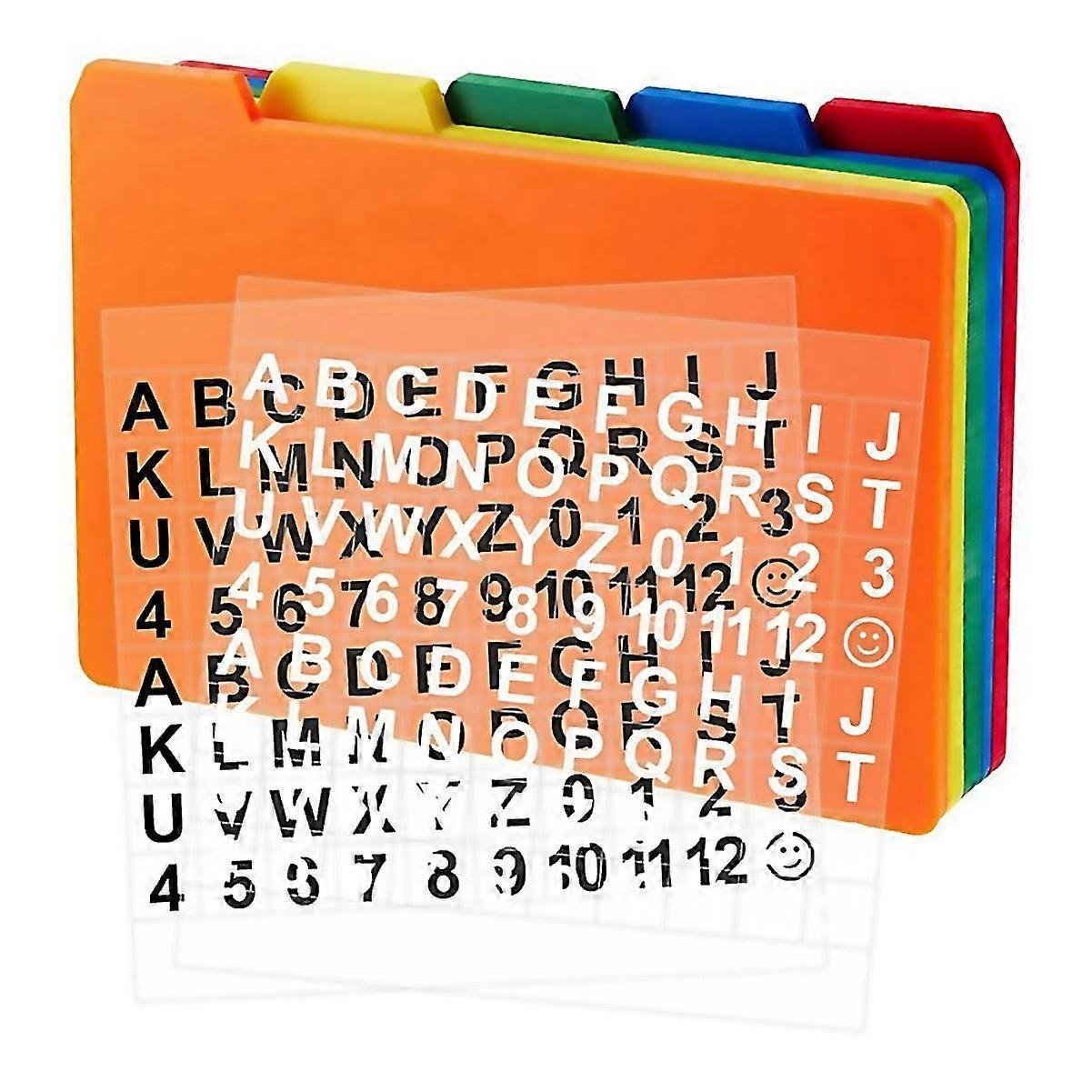 For 50 Pcs Index Card Guide Set Alphabet Sticker Mix Color 3 X 5