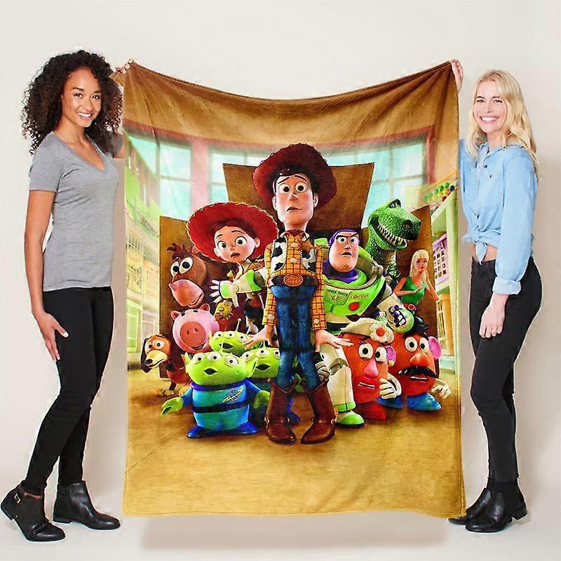 Toy Story Pattern Blanket, 1 Count Soft Warm Throw Blanket, Air-conditioned Room Warm Nap Blanket for Home Office Travel