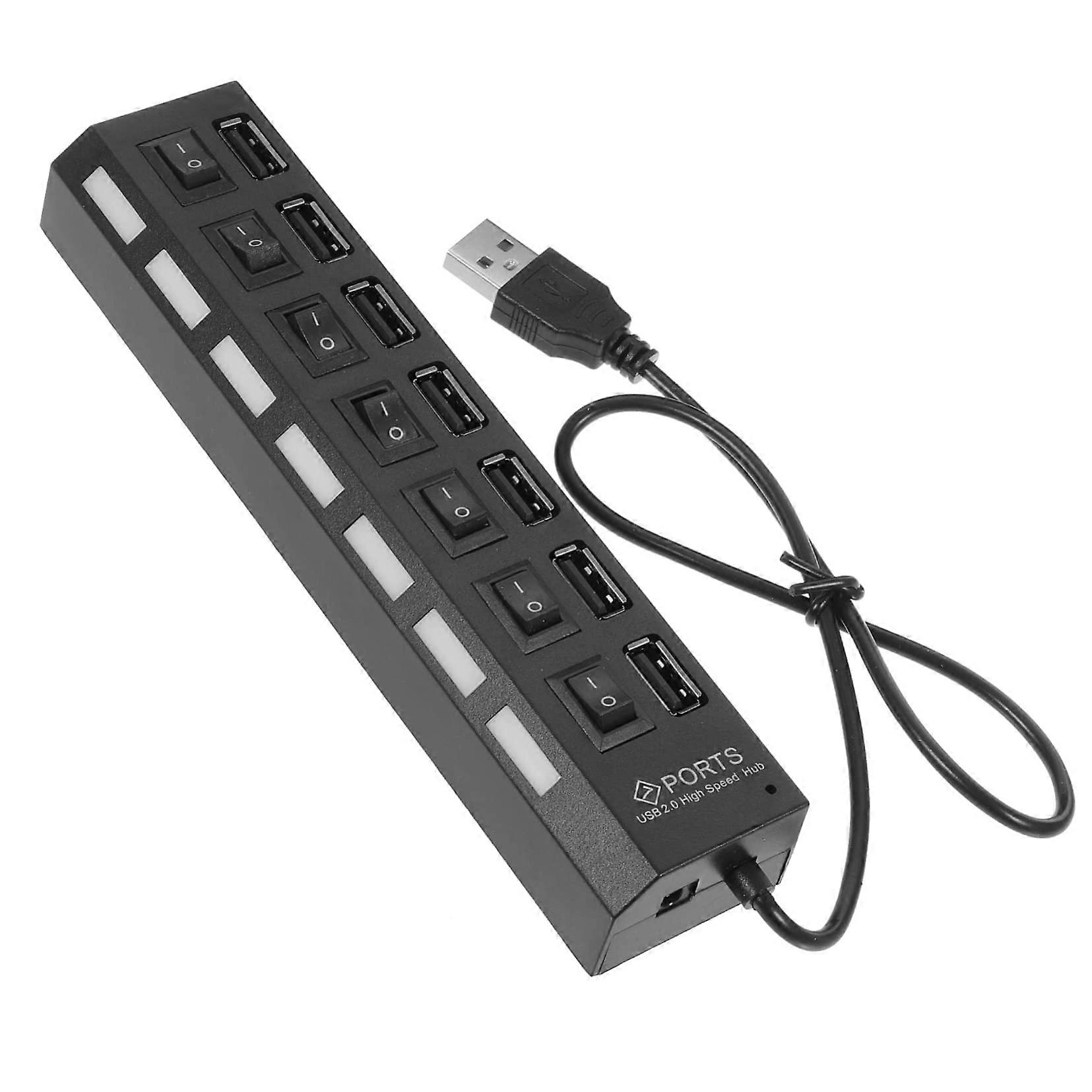 USB Hub For Laptop And Desktop With Independent Ports And LED Indicators, Portable Multi USB Adapter