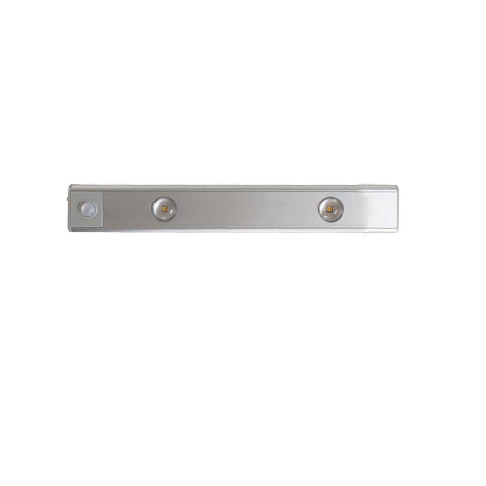 LED Closet Light Ultra Thin Intelligent Rechargeable Wireless LED Motion Sensor Light for Cabinet 20cm / 7.9in Silver