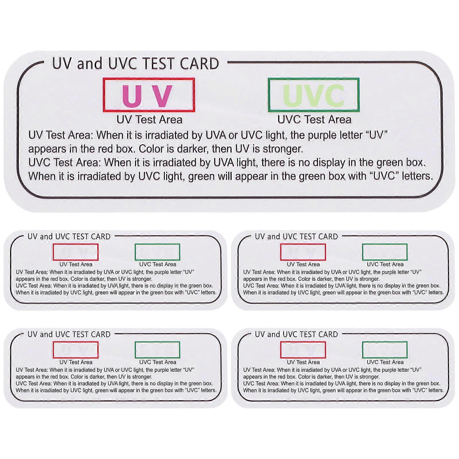 Uv Testing Strip Paper Uvc-Uva Indicator Cards for 10Pcs Pack