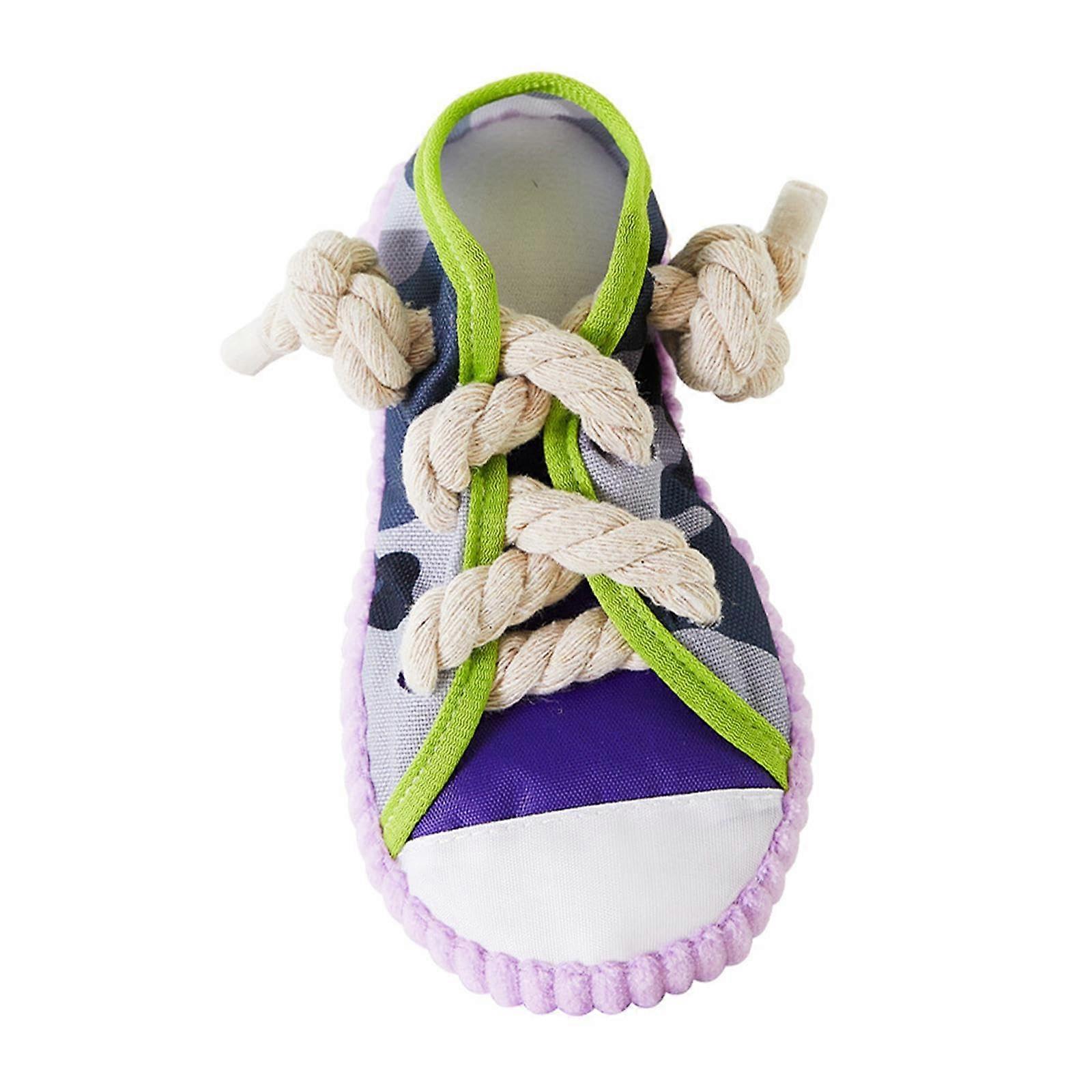 Dog Toy Rope Knot Toy Indestructible For Small Dogs Canvas Shoe Shape Squeaky