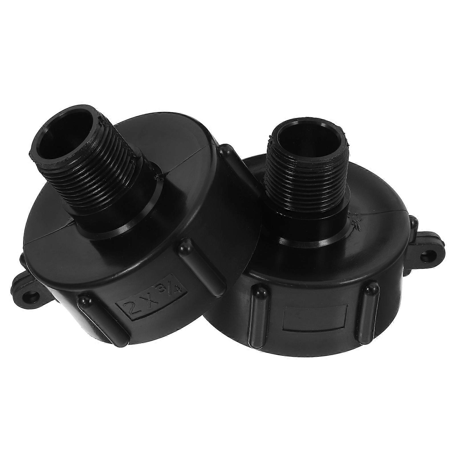 Heavy Duty IBC Tank Fitting For Garden Hose Ideal For Agricultural Use In Black Featuring Precision Threading For Leakproof Connection