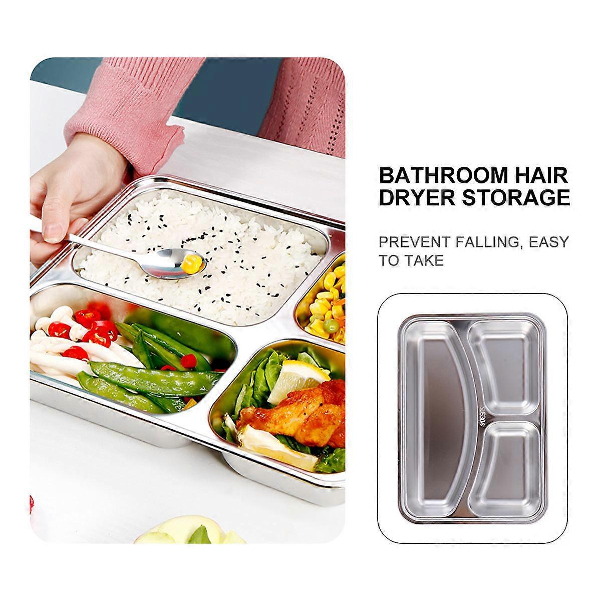 Dishwasher Suitable Stainless Steel Dinnerware Silver 24X7X4CM 1Set