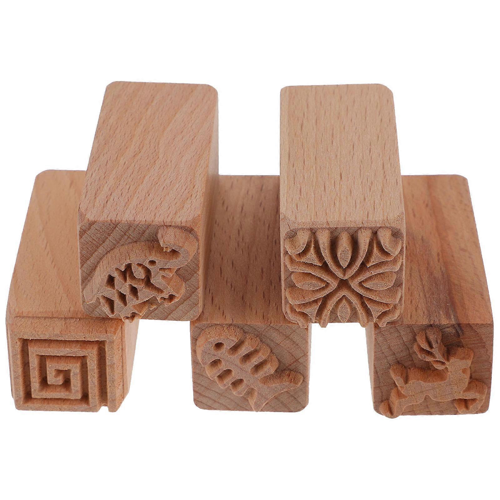 15Pcs Wooden Cake Stampers Baking Mold For Special Occasions Rectangular Shape 2X5Cm For DIY Enthusiasts