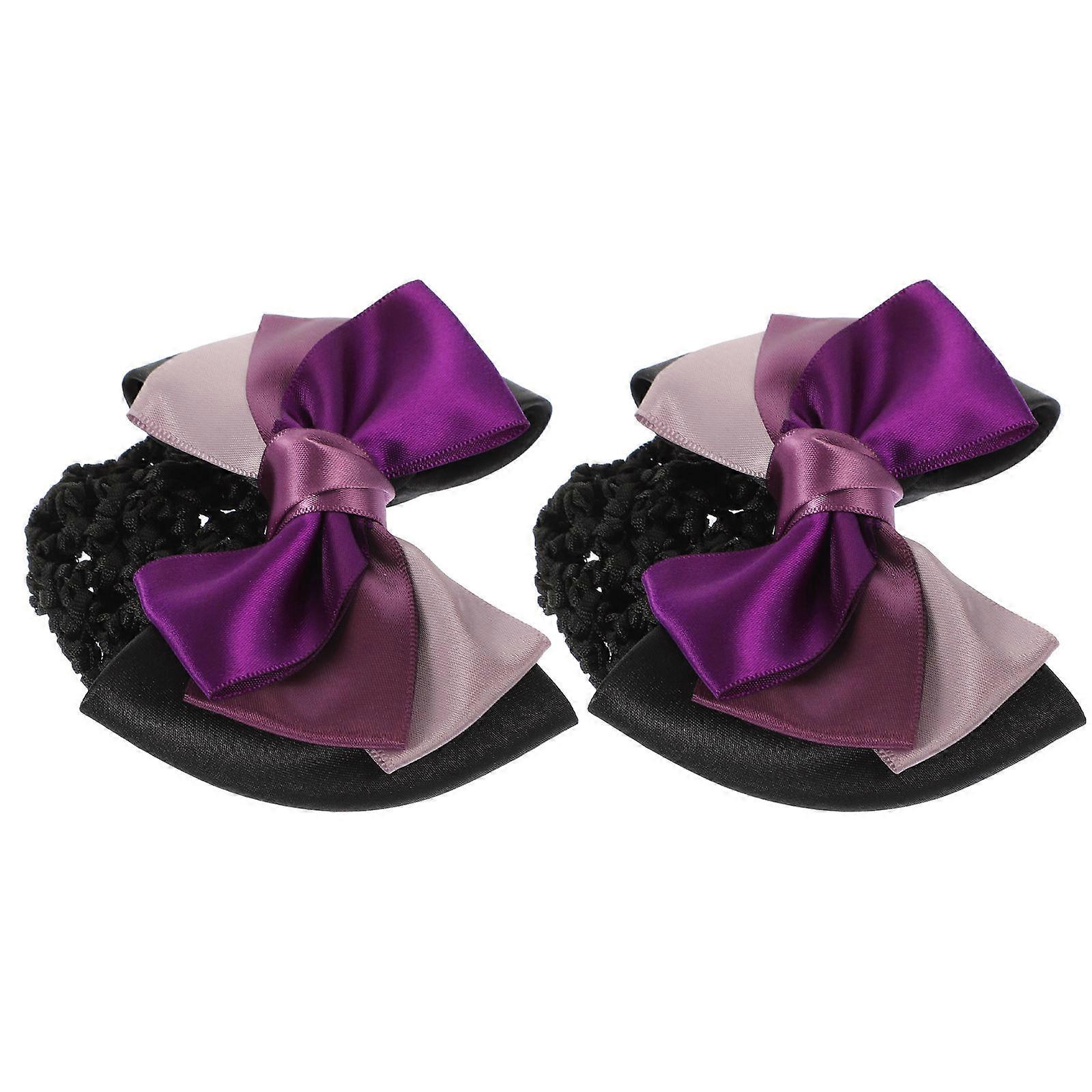 Hair Bun Net For Women 10 Pcs Bow Design Elegant Hairstyling Accessories Suitable For Airplane Daily Use Workplaces