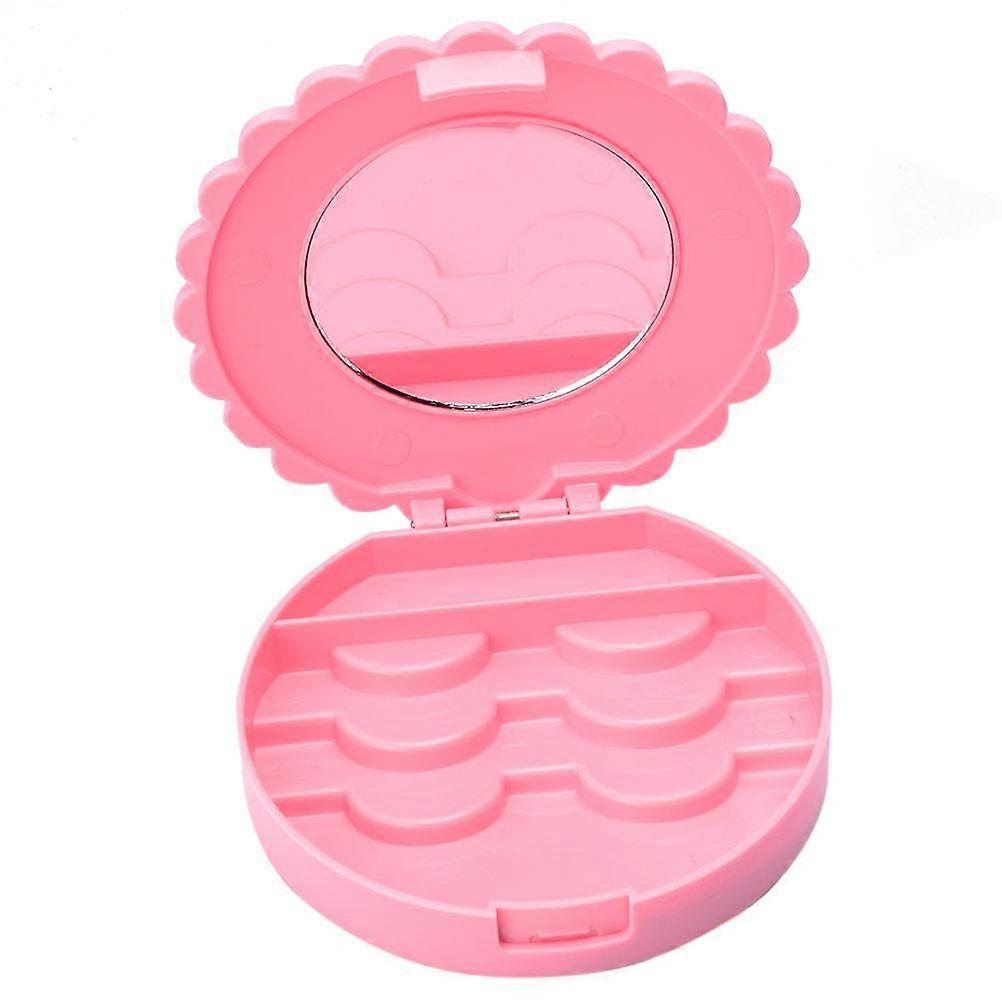 Eyelash Organizer Plastic Case with for Storage 3Pcs Pink