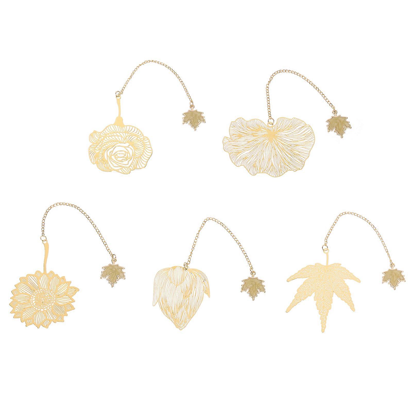 Golden Book Marks Decorative Bookmarkers for Daily Use 15Pcs