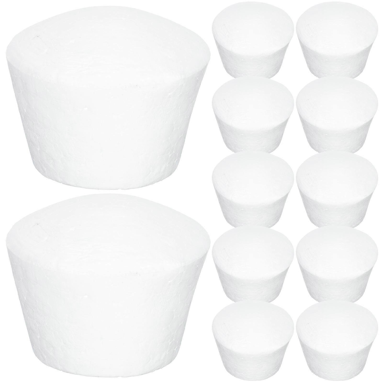 Foams Cupcake Cake DIY Model for Craft Practice 40Pcs White Pieces