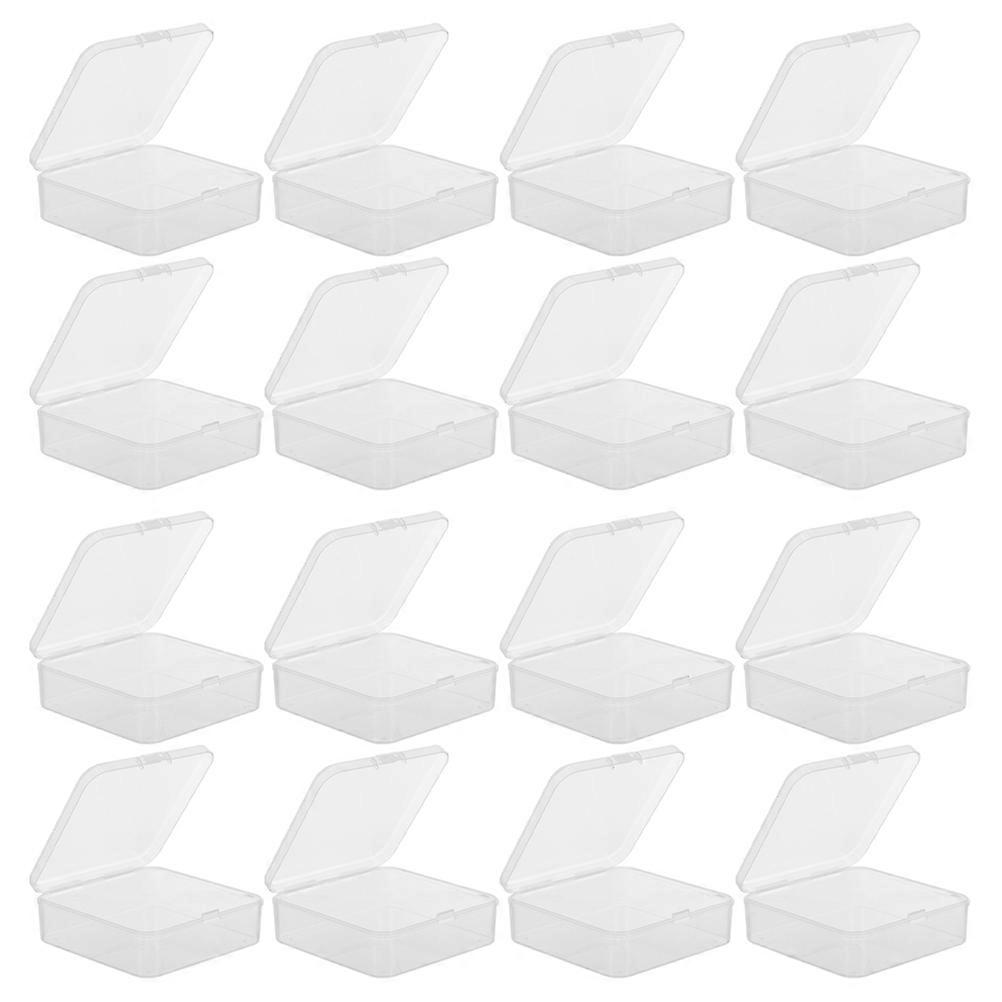 Small Storage Box Plastic Containers for Storing 60Pcs Clear Storage Cases