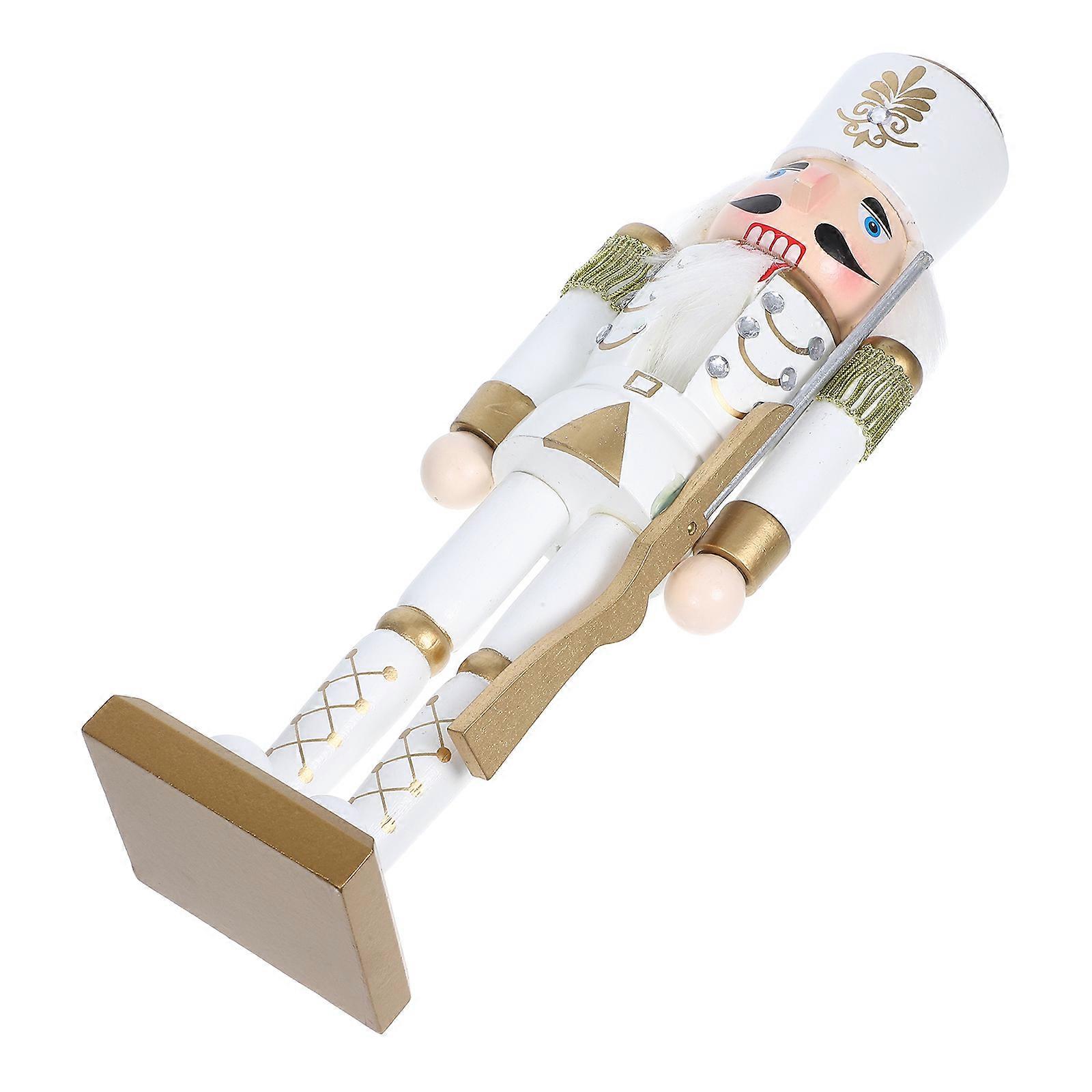 Wooden Christmas Nutcracker Statue Nutcracker Decoration 4Pcs