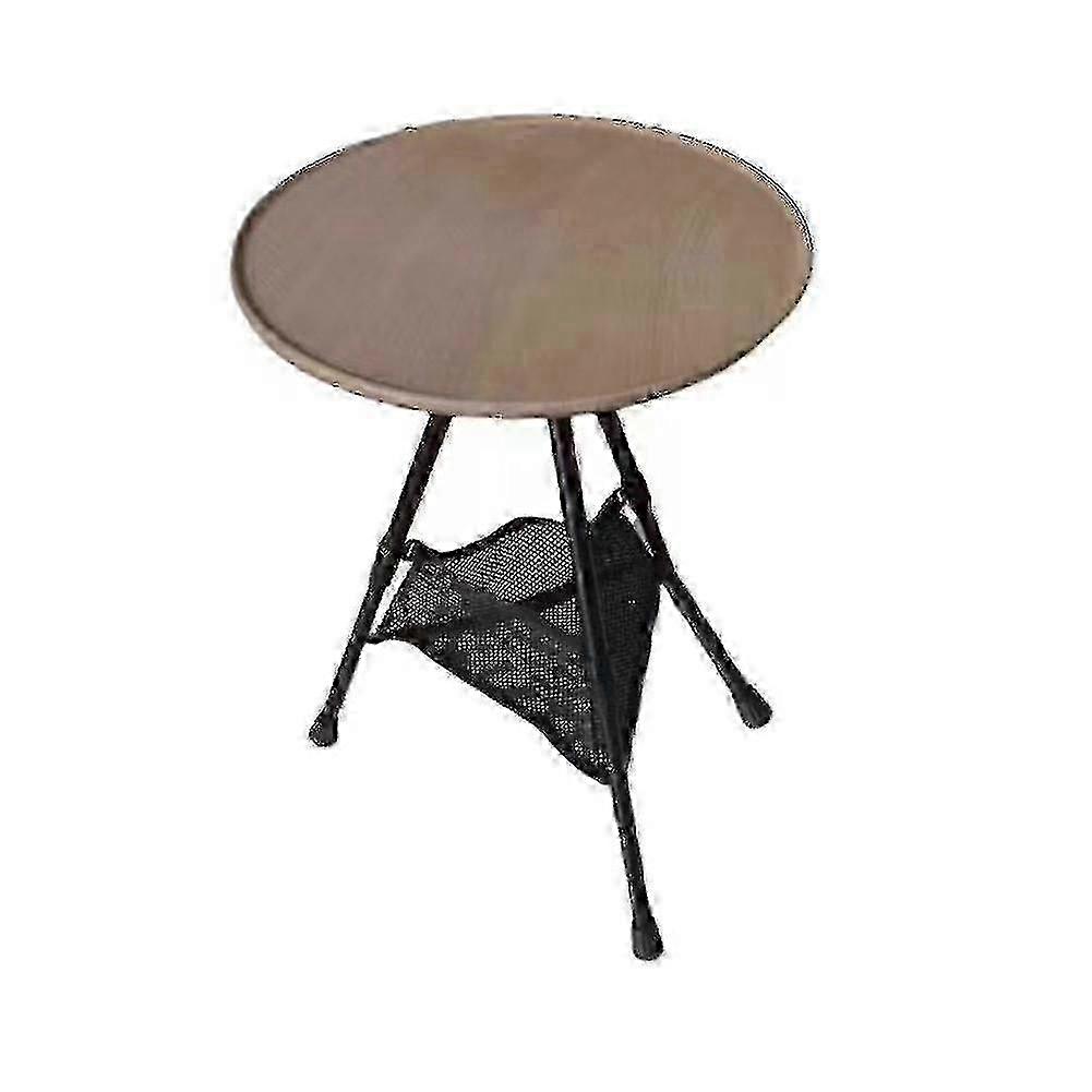 2025 Folding Round Table Outdoor Three-legged Dining Table Portable Picnic Liftable Table,brown