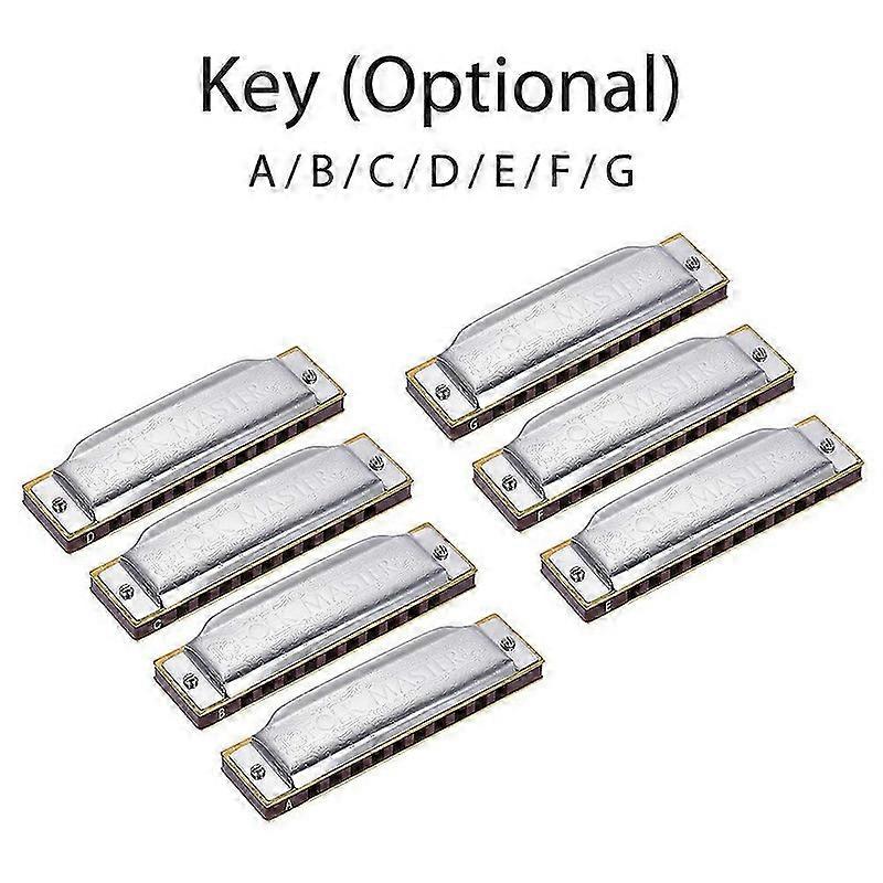 Suzuki 1072-B Folkmaster Standard 10-Hole Diatonic Harmonica Key of B 20 Tone for Beginner Student