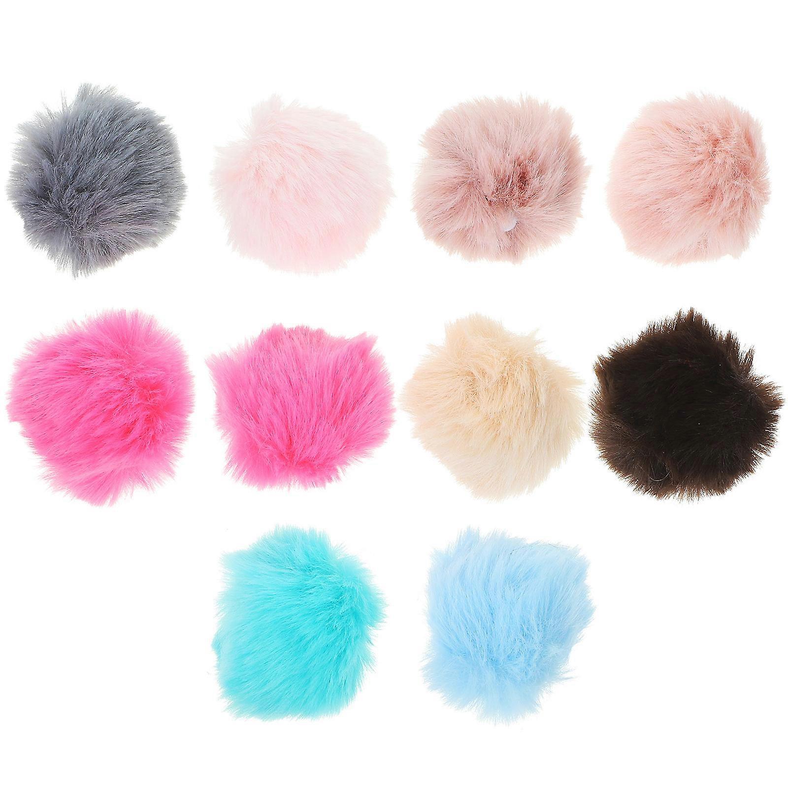 Fluffy Balls Pom Poms for Pet Use 30Pcs Assorted Color Cat Toy Kitten Fun