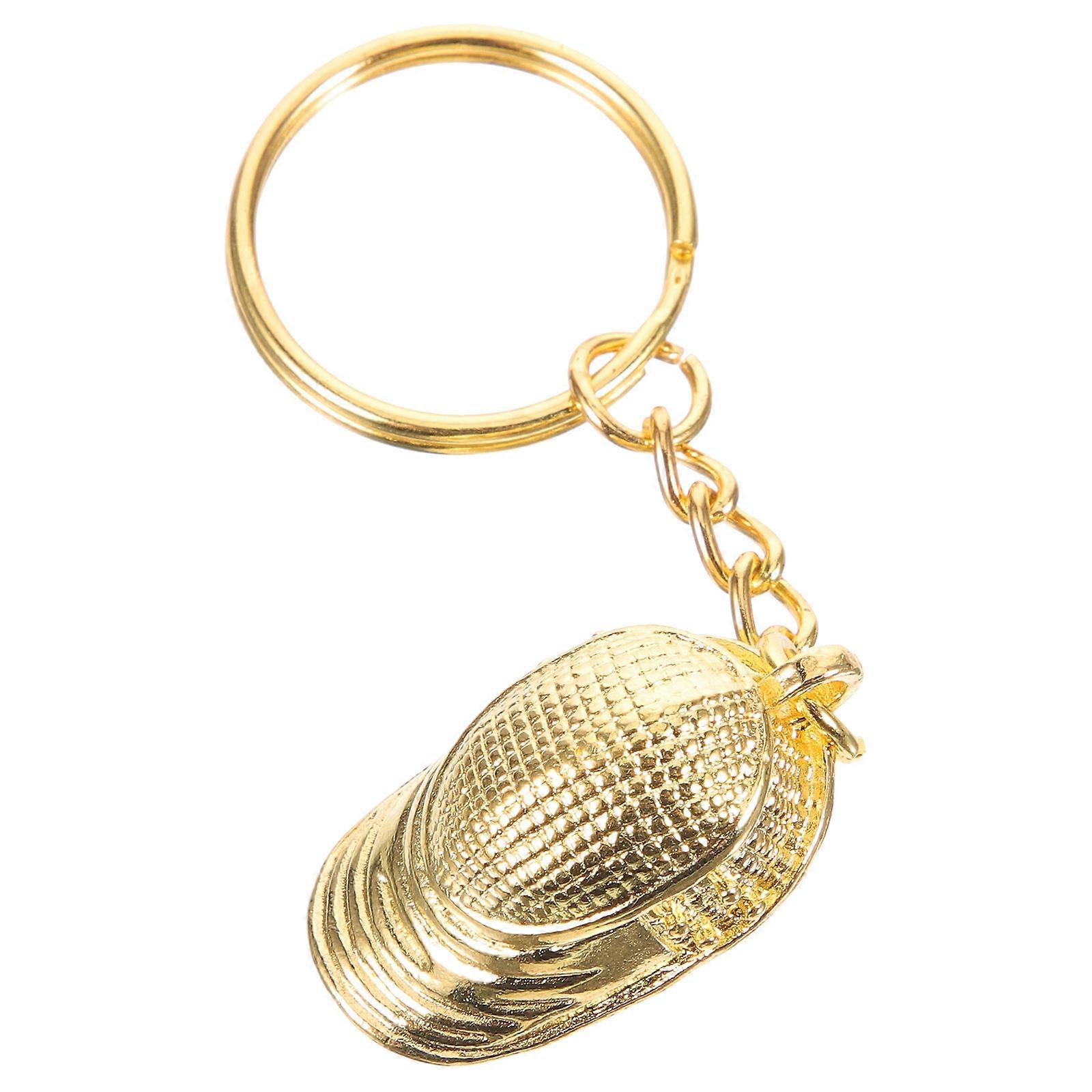 Golden Decorative Fencing Keychain Pendant for Use Metal Accessory