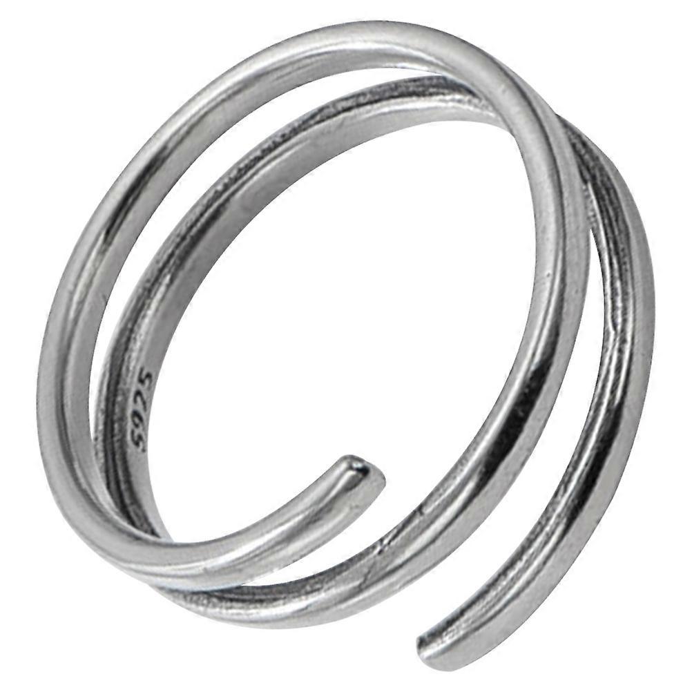 Silver Finger Ring for Decoration 4Pcs Adjustable Rings